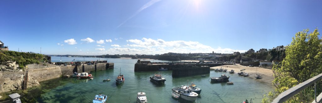 Newquay's picturesque harbour basks in the sun at the heart of the iconic Cornish town