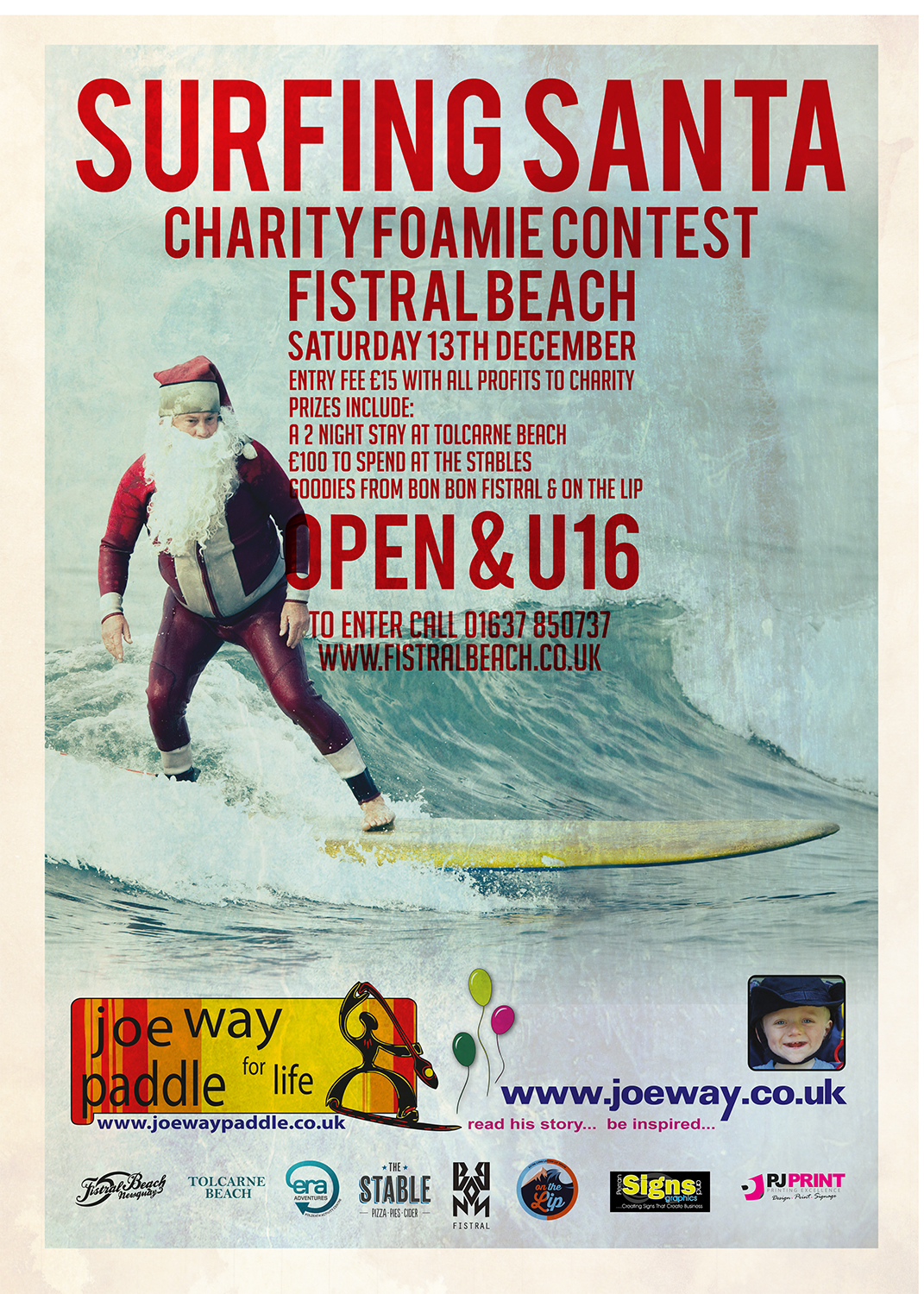 Surfing Santa Fistral Beach - Saturday 13th December 2014