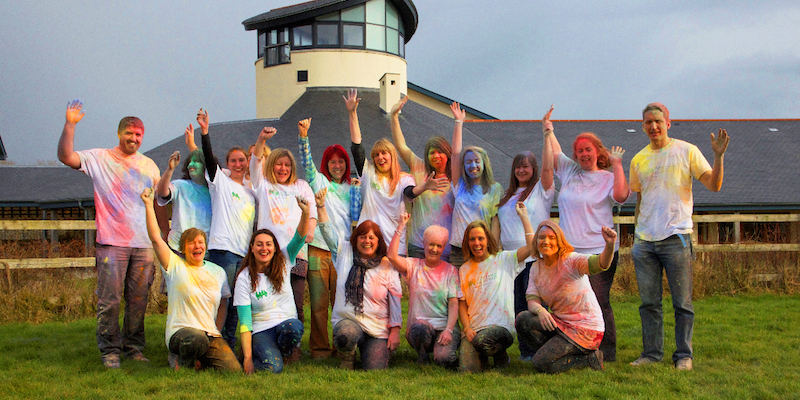 The Fundraising and Care team at Little Harbour celebrate the return of the Rainbow Run (Photo courtesy of This Life Photography)