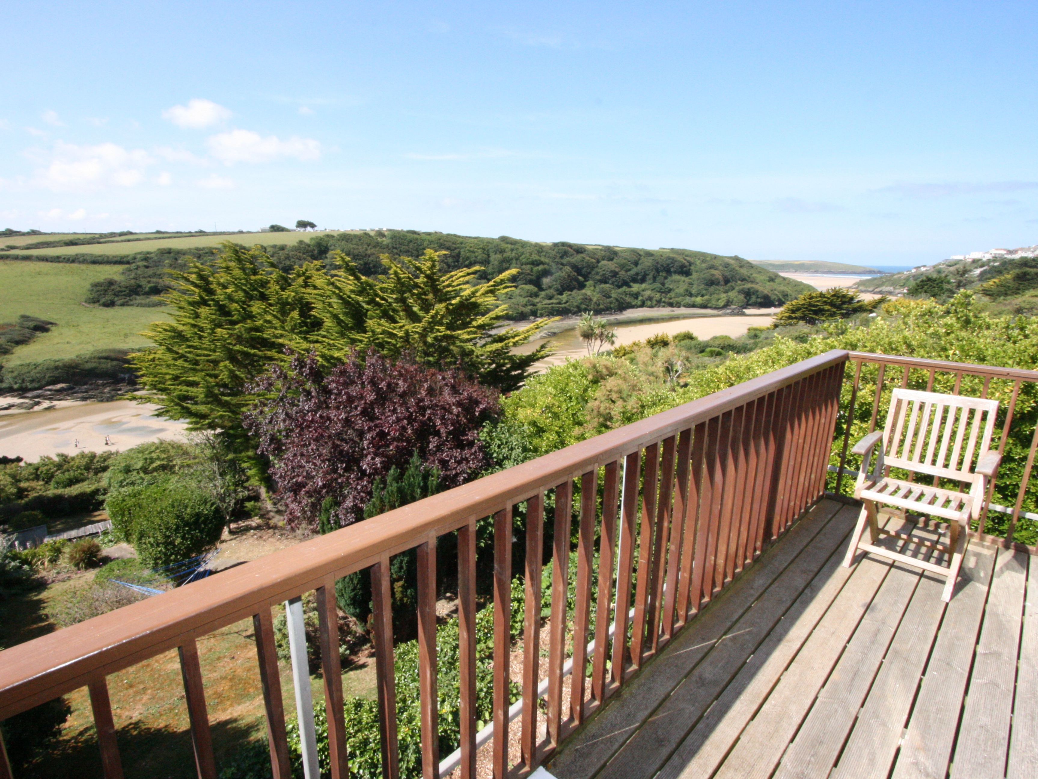 Gannel Cottage balcony and view 170811 Newquay