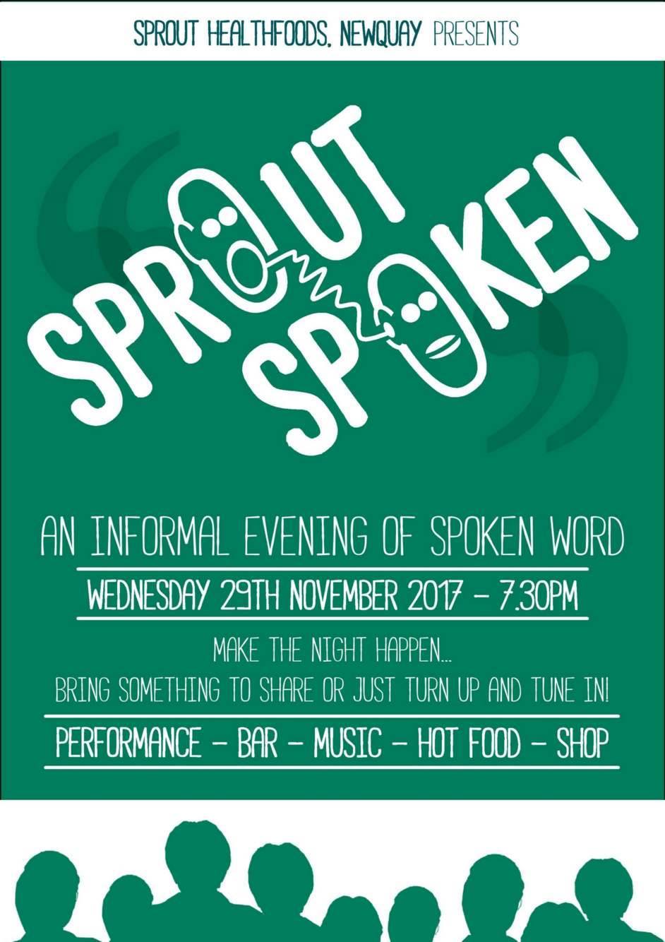 sprout spoken - November Event at Sprout Newquay