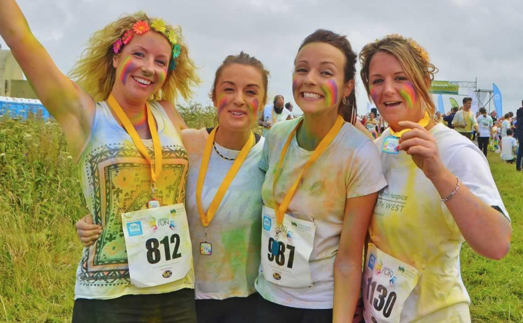 Run the Rainbow for Children's Hospice South West Newquay’s Rainbow Run is the brightest 5k around, where you can walk, jog or run your way through 5k of colour explosions of powder paint, to raise money for Children’s Hospice South West! Anyone aged 5 years and over can come and enjoy the fun so gather your friends, family or colleagues to enter a team to the event of the summer! Turn up in your white T-shirt and leave with a big smile, happy memories and covered in every colour of the rainbow! Children aged between 5-10 and their participating adults will run a special 4k route for little legs. PLEASE NOTE: Children can only take part with a paying registered adult. The sponsorship you raise for taking part in Rainbow Run will be like a ‘Pot of Gold’ to our families and as a thank you for your hard work, we’ll be giving prizes for your efforts (details and prizes to be confirmed) so get fundraising! Your registration fee only covers the cost of your participation in this event. Your sponsorship will help to support the vital work of Children’s Hospice South West.