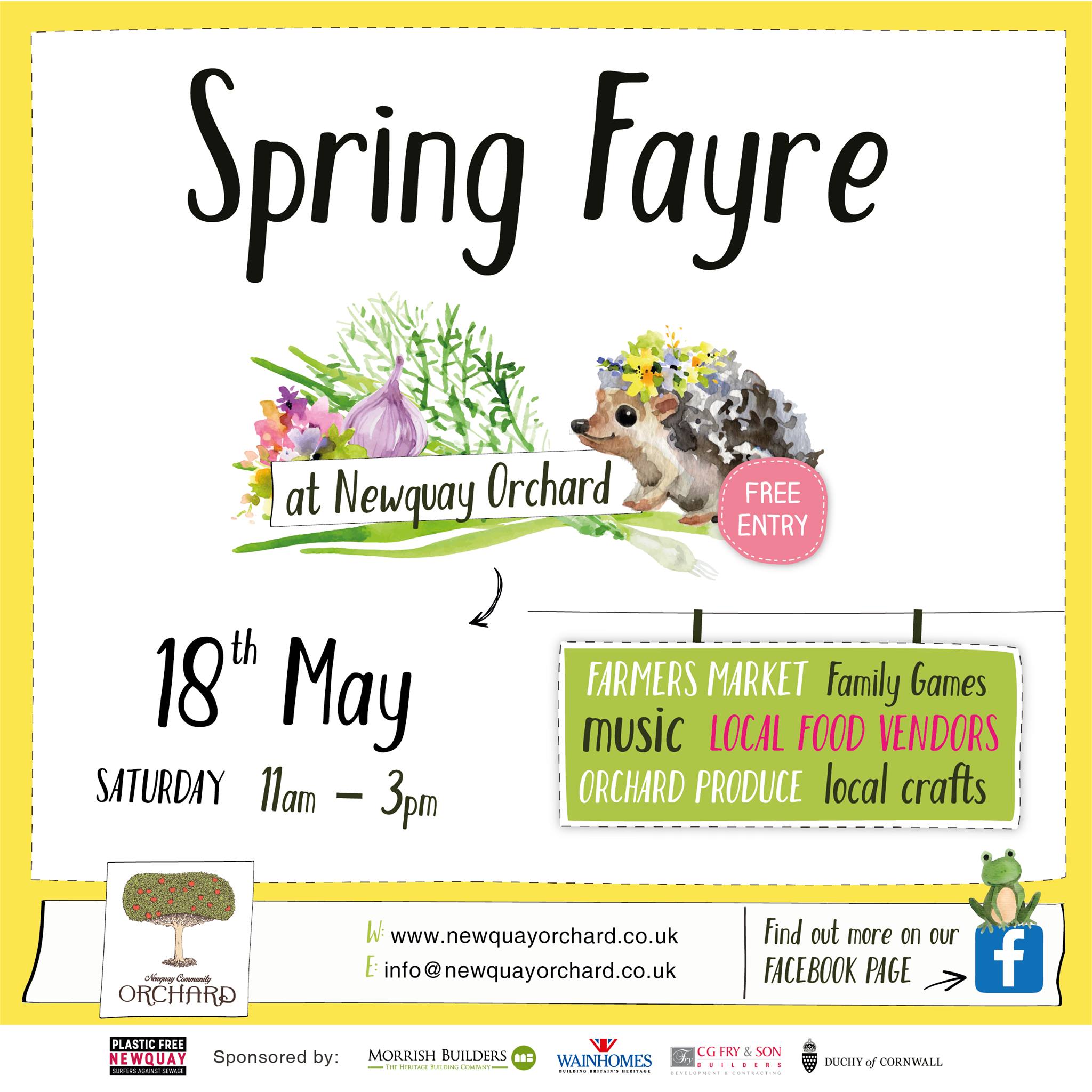 Spring Fayre May at Newquay Community Orchard